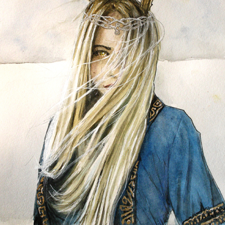 shaman druide Cha'peau rouge illustration aquarelle dessin graphisme art Marie Charlotte Granié watercolors