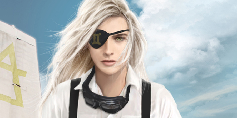 gemini gémeaux aviator aviateur portrait Cha'peau rouge illustration aquarelle dessin graphisme art Marie Charlotte Granié watercolors